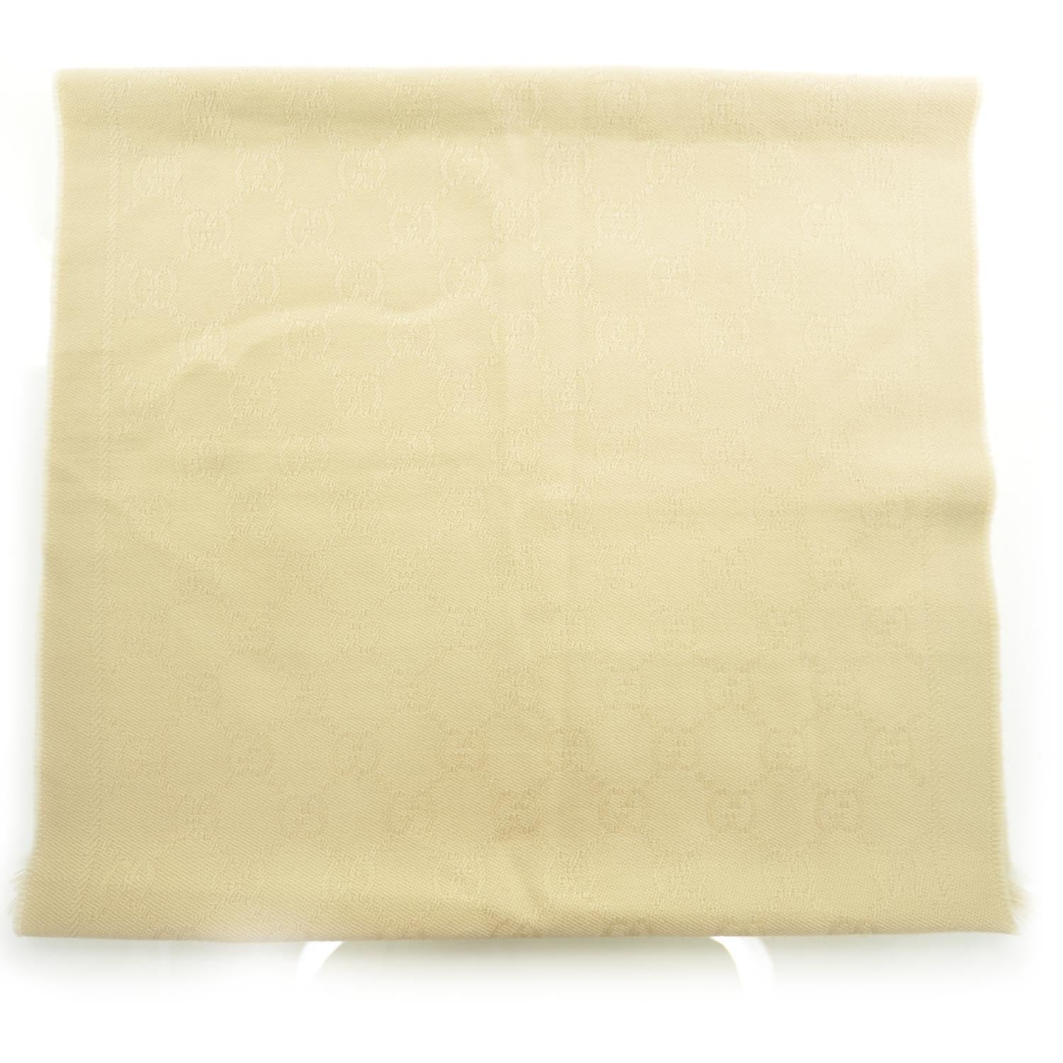 Gucci Wool Monogram Shawl Scarf 2 of 4