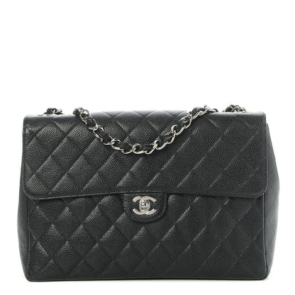 Chanel Caviar Quilted Jumbo Single Flap Black 1 of 11