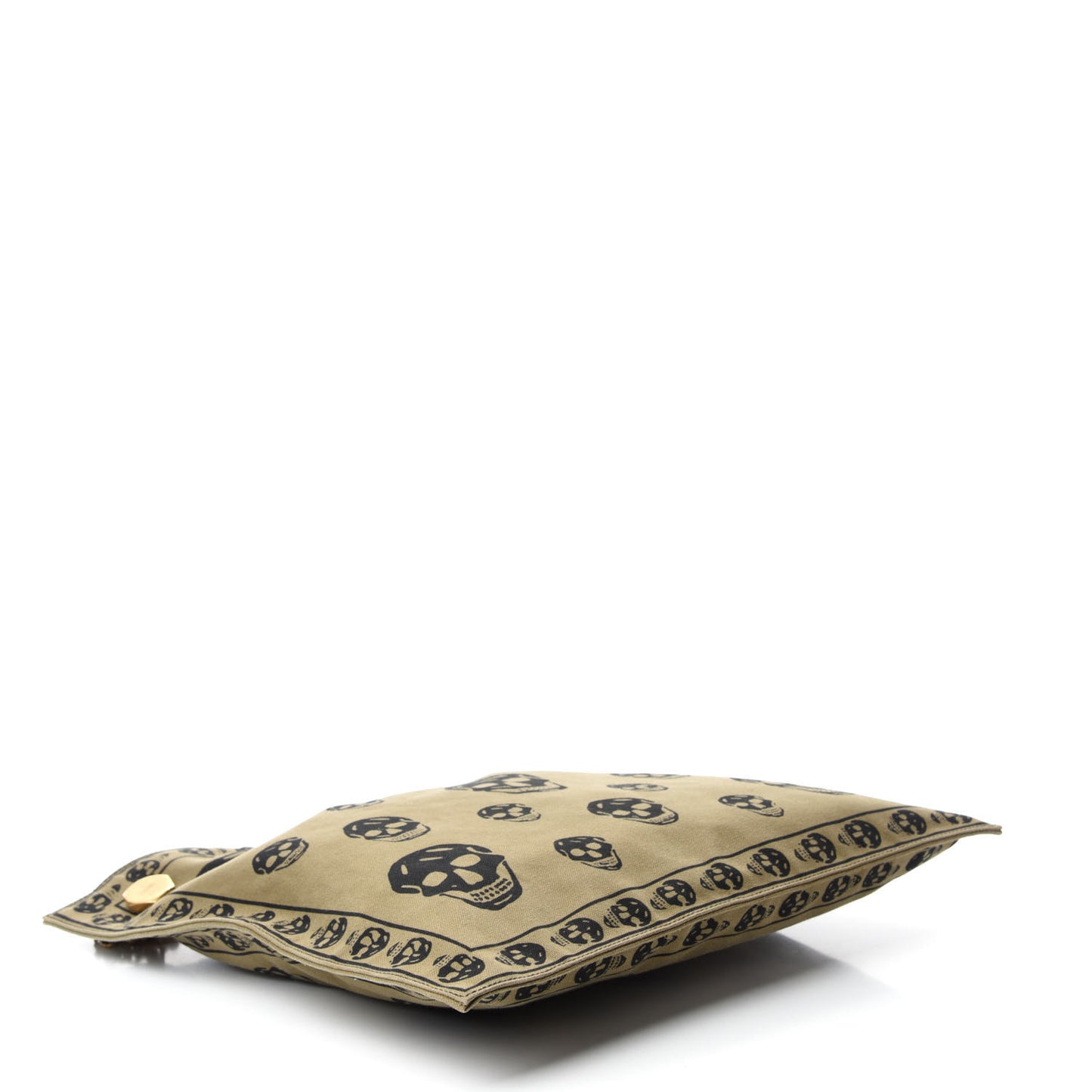Canvas Skull Print Shopper Green Black