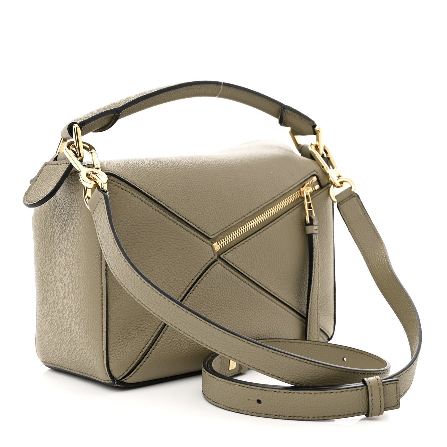 Calfskin Small Puzzle Bag Artichoke Green