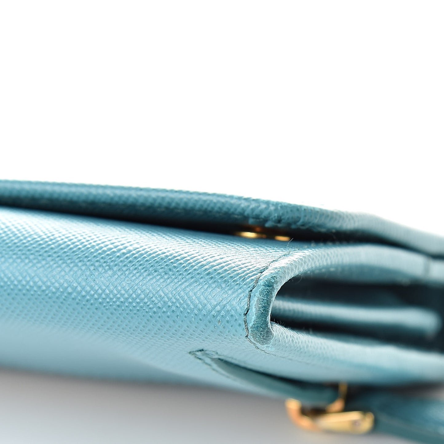 Saffiano Metal Continental Flap Wallet Turchese