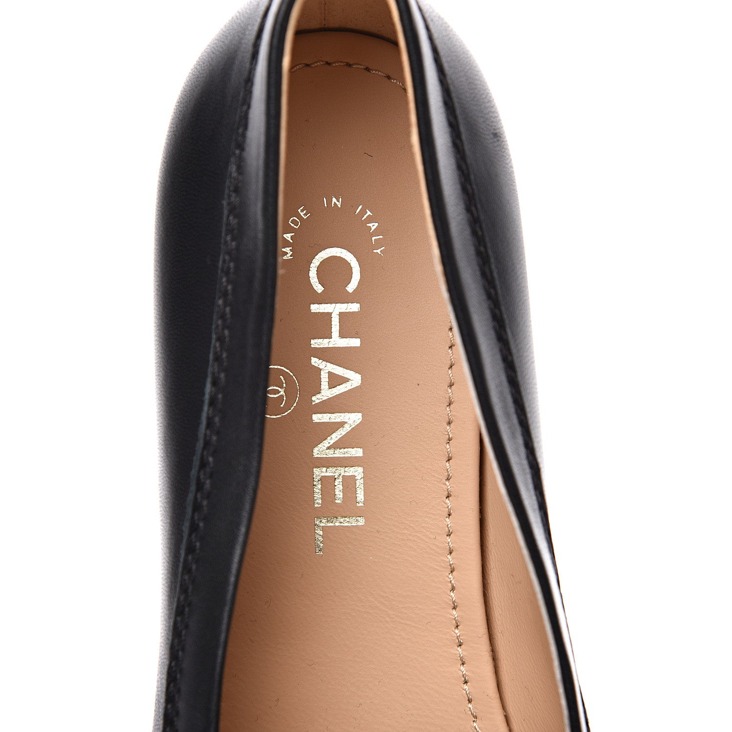 Chanel Lambskin CC Loafers 38.5 Black 6 of 11