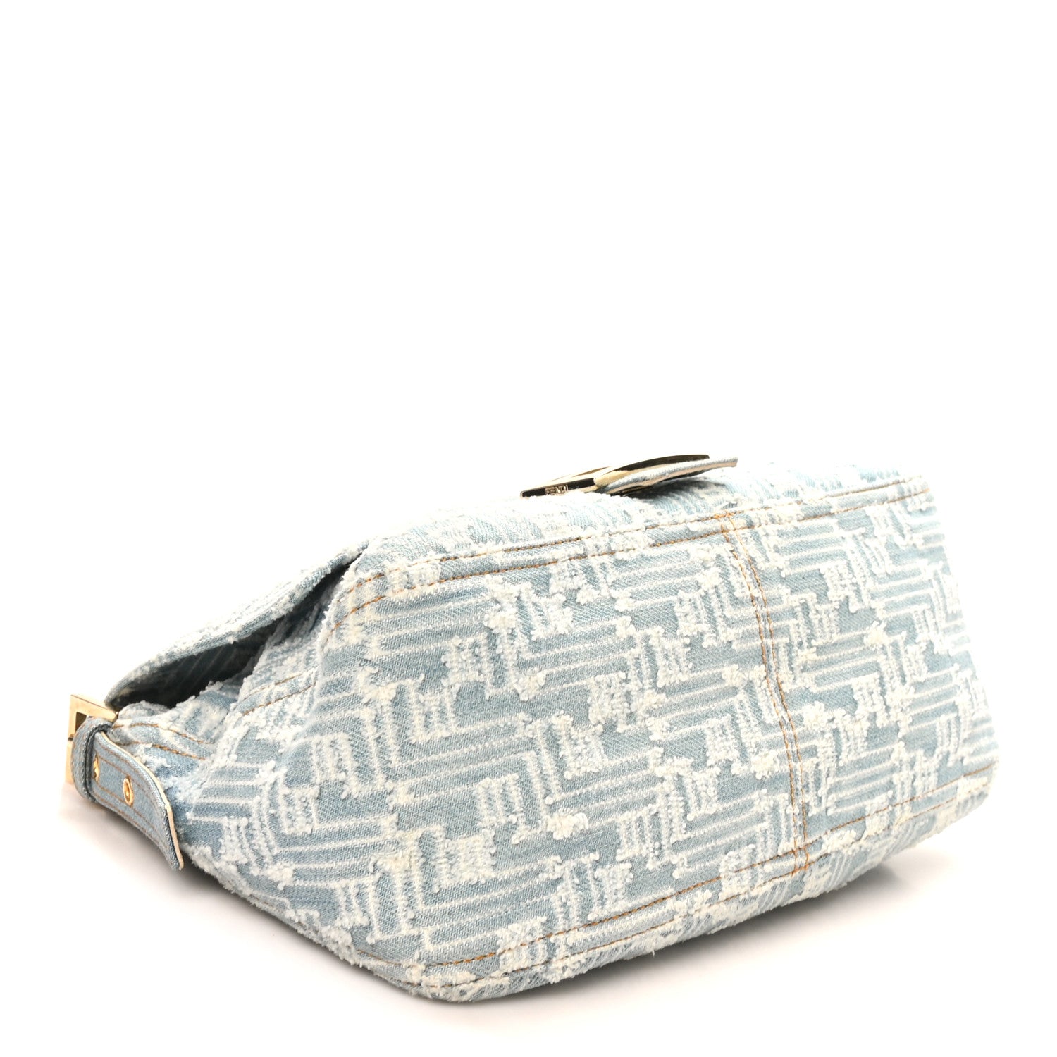 Fendi Denim Zucca Mama Baguette Blue 4 of 9