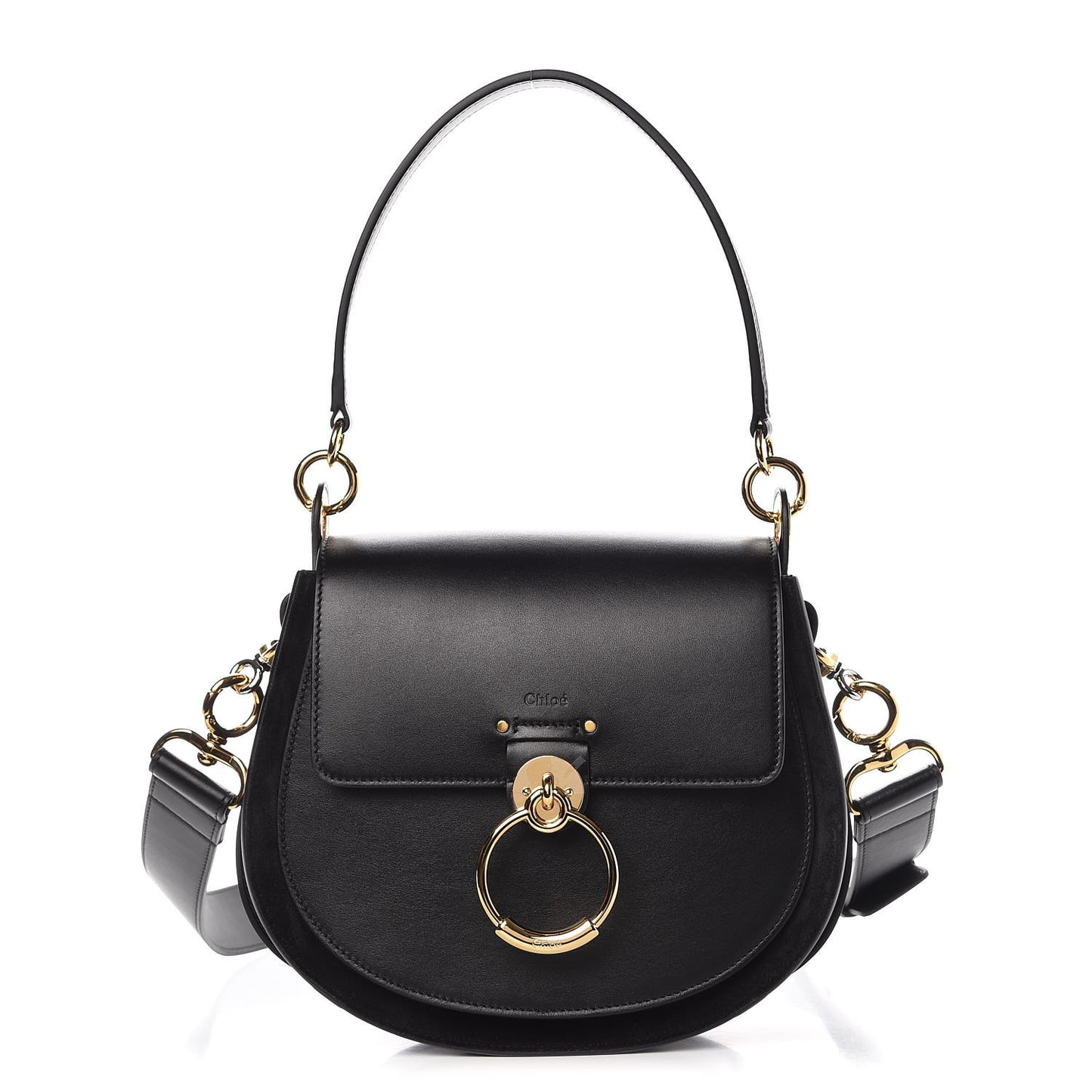 Calfskin Large Tess Bag Black