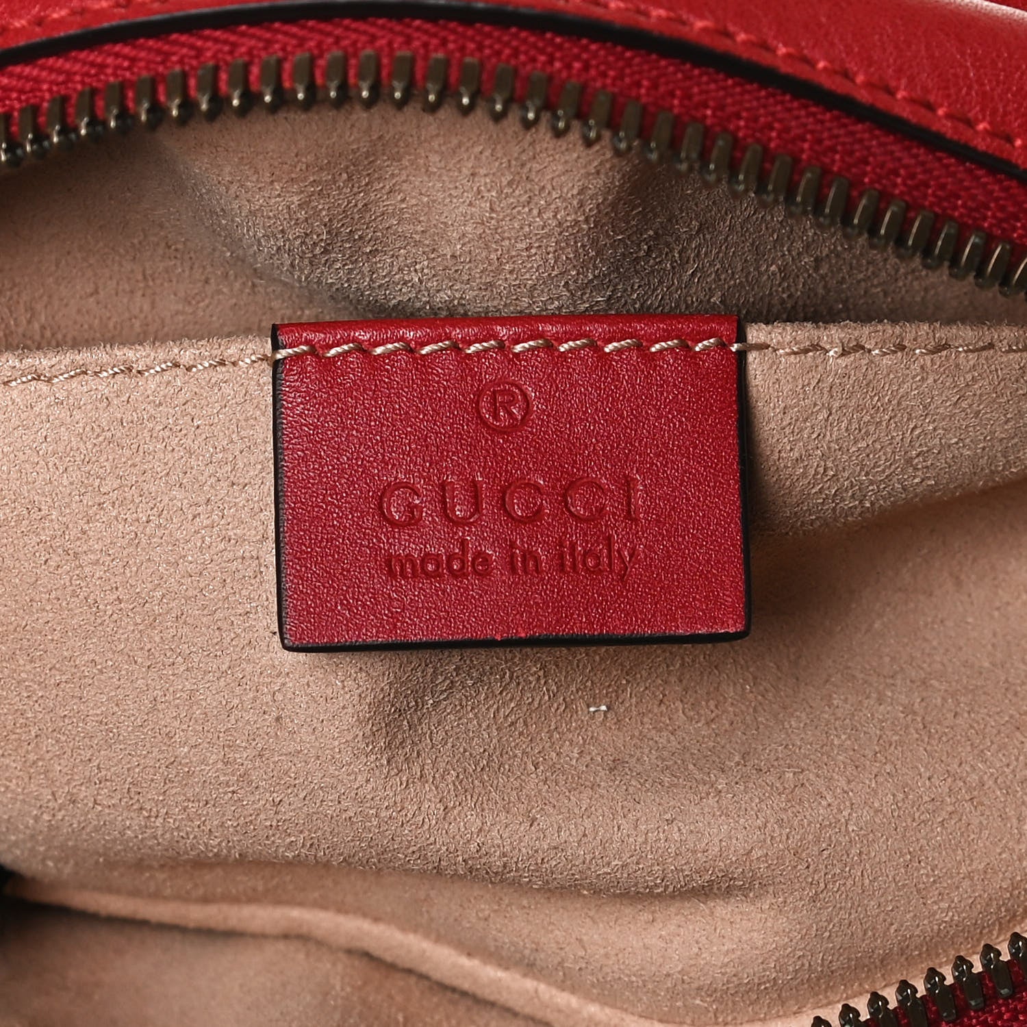 Gucci Calfskin Matelasse GG Marmont Belt Bag 75 30 Hibiscus Red 6 of 9
