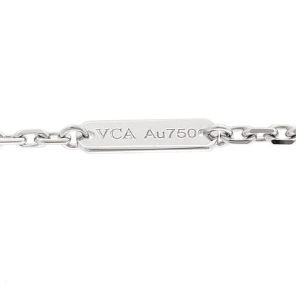 Van Cleef & Arpels 18K White Gold Mother of Pearl Magic Alhambra Pendant Necklace 5 of 6