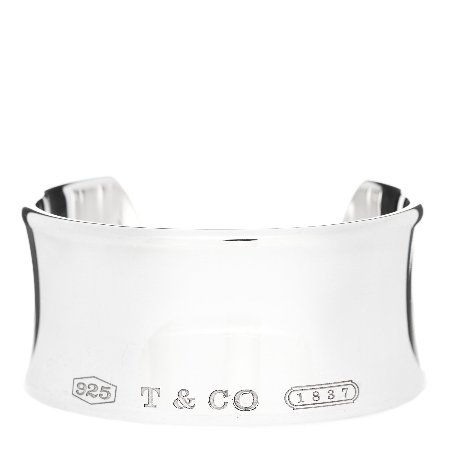 Tiffany Sterling Silver Wide 1837 Cuff Bracelet 1 of 3