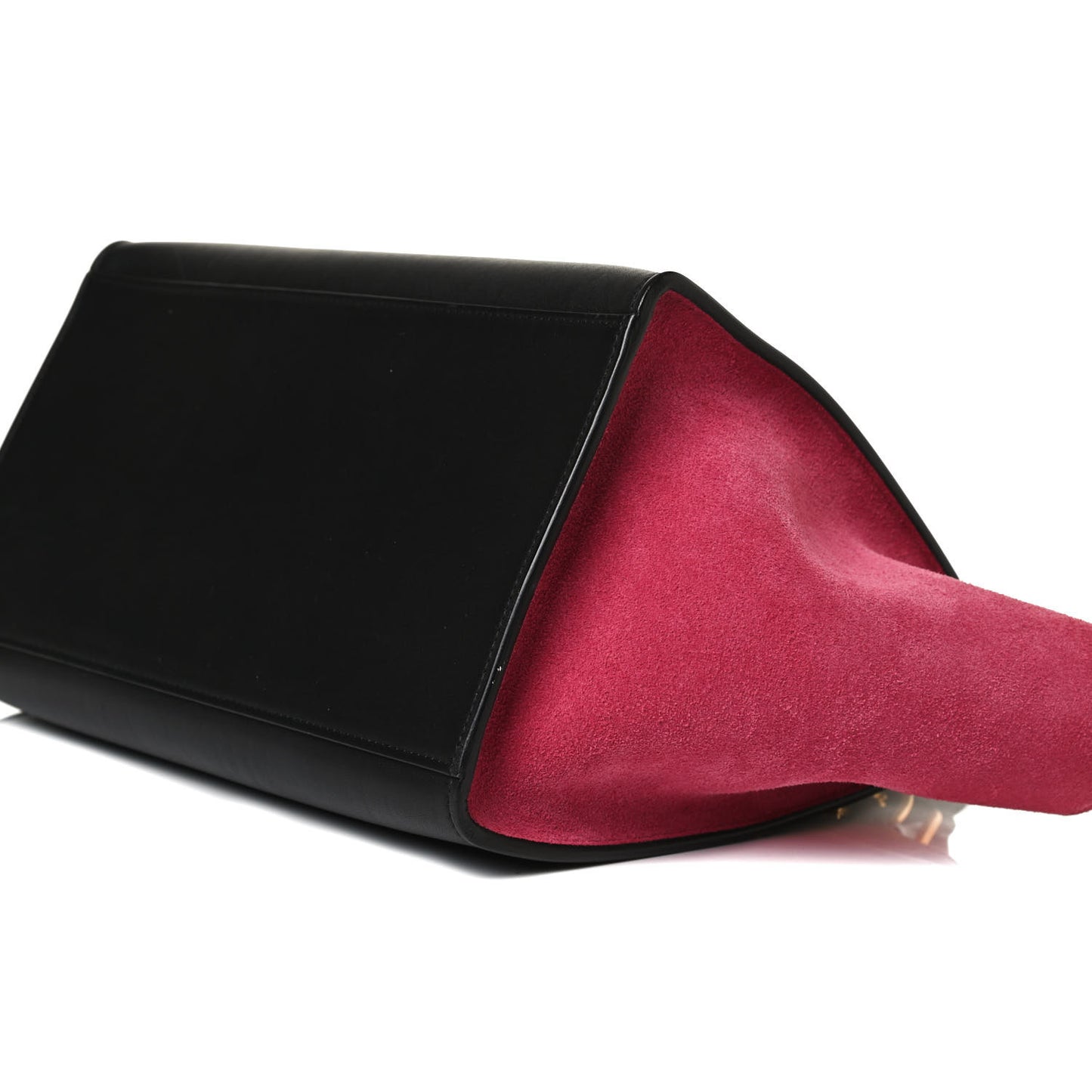 Smooth Calfskin Suede Small Tri-Color Trapeze Pink