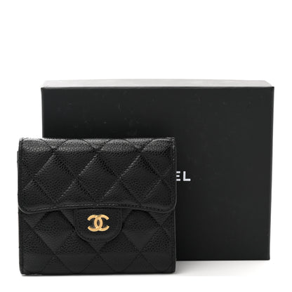 Chanel Caviar Quilted Compact Flap Wallet Black 10 of 10