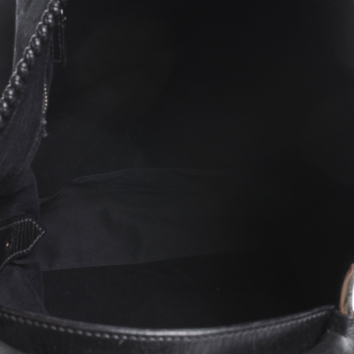 Monogram Large Horsebit Chain Hobo Black