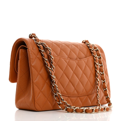 Chanel Caviar Quilted Medium Double Flap Light Brown 2 of 10