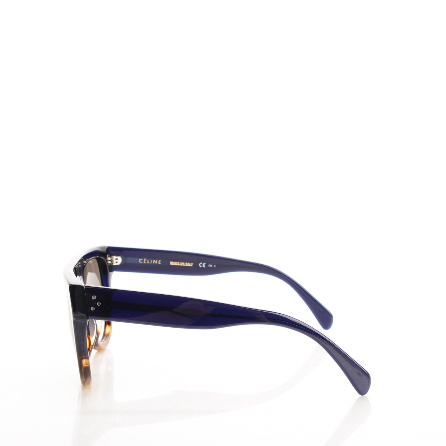 Celine Shadow Sunglasses CL 41026/S Blue Havana 2 of 4
