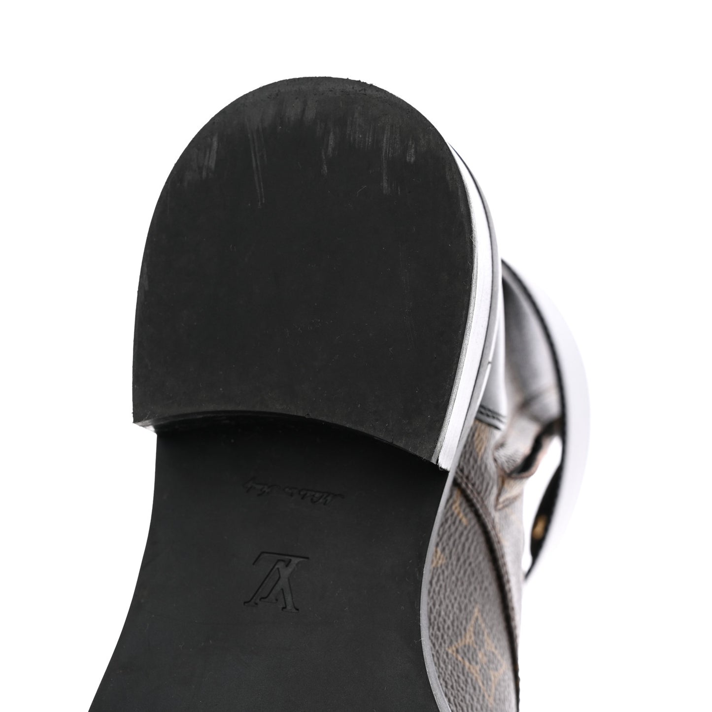 Calfskin Monogram Wonderland Flat Ranger Boots 36 Black