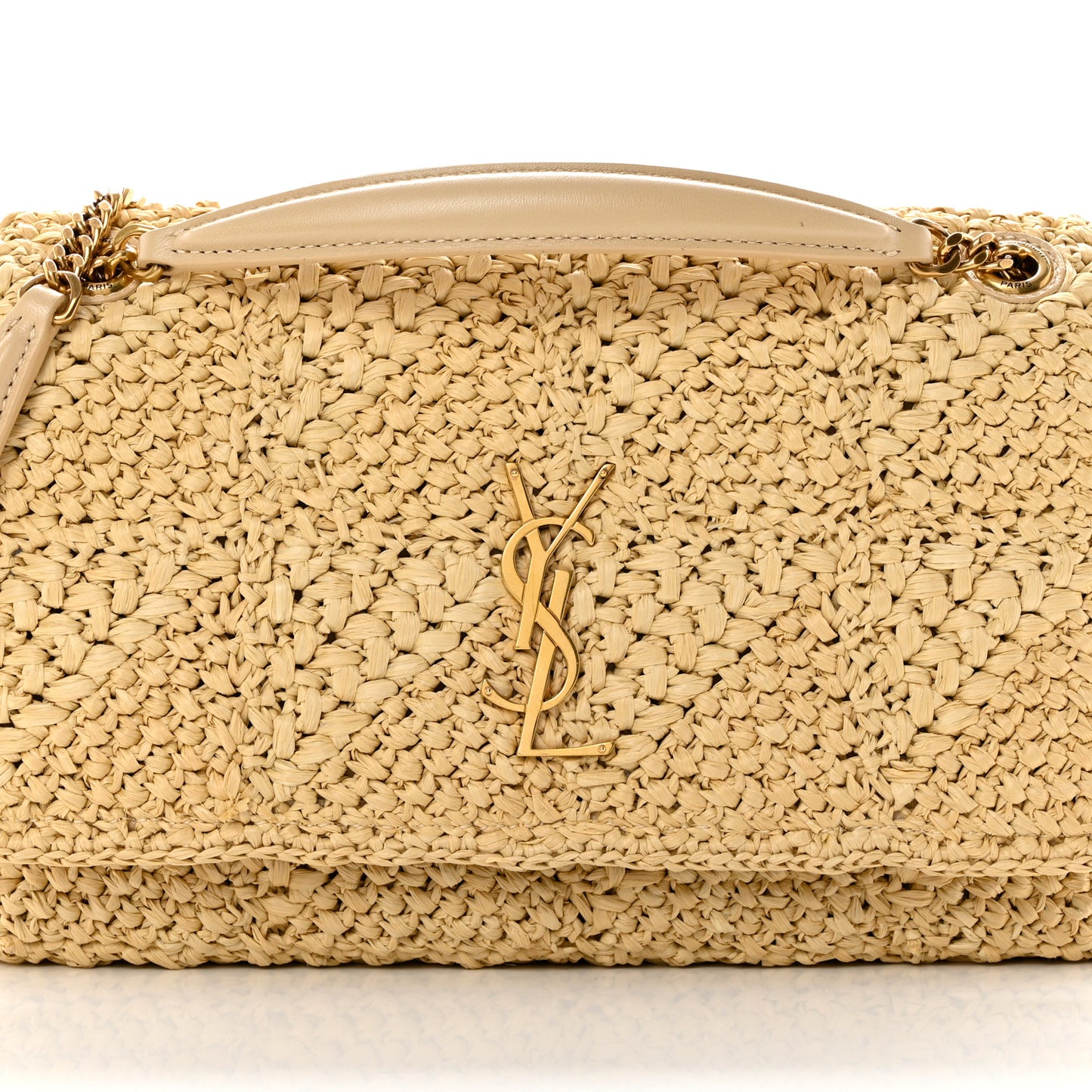 Raffia Monogram Medium Jamie Natural Avorio