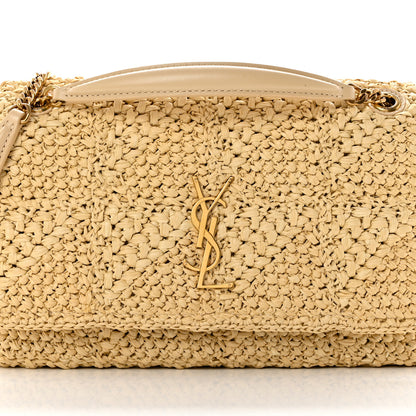 Saint Laurent Raffia Monogram Medium Jamie Natural Avorio 8 of 14