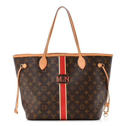 Louis Vuitton Monogram My LV Heritage Neverfull MM Fuchsia White 1 of 10