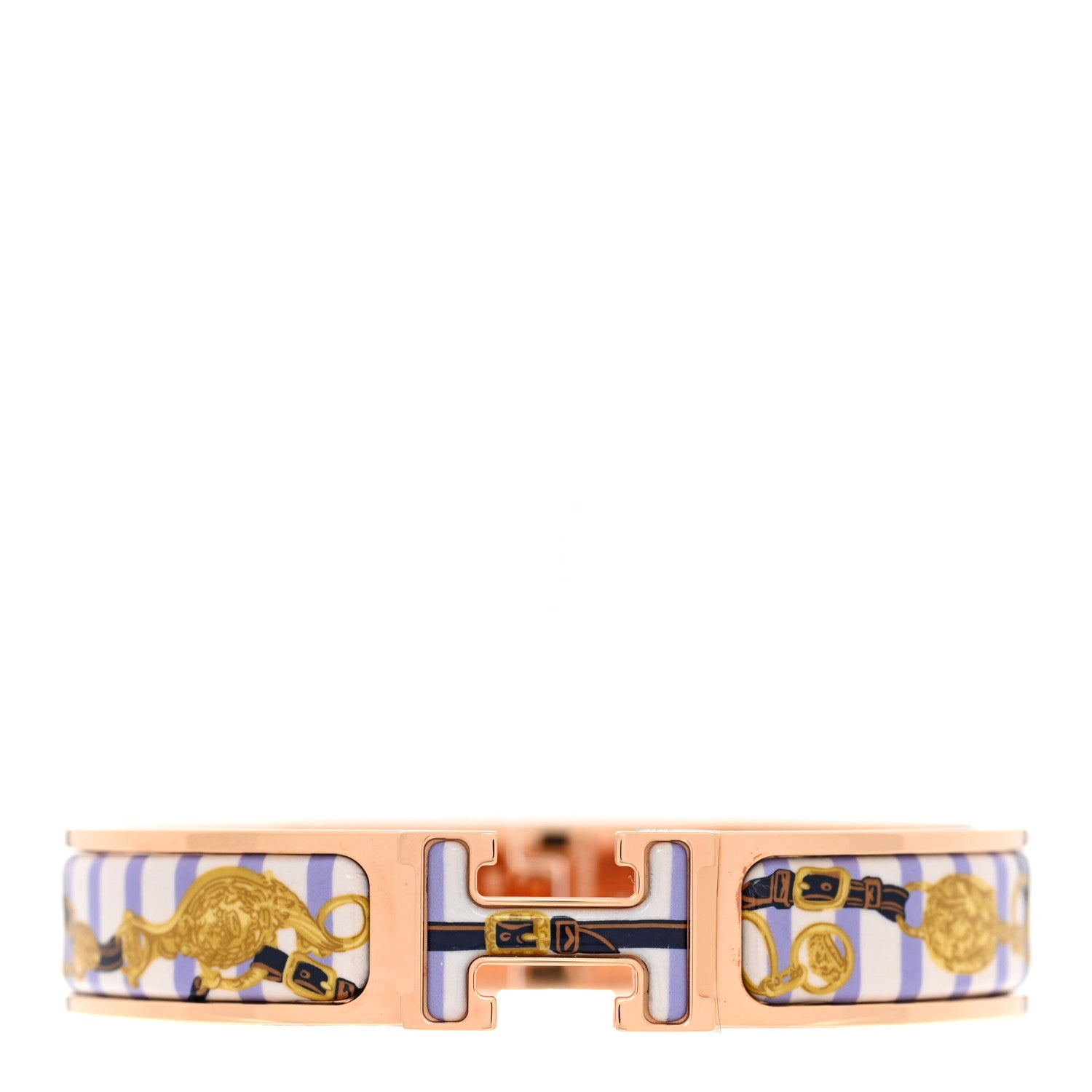 Hermes Enamel Printed Brides de Gala Bayadere Narrow Clic Clac H Bracelet PM 1 of 4