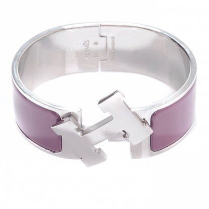 Hermes Enamel Clic Clac H Bracelet Wide PM Purple 3 of 6