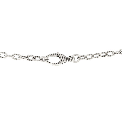 Gucci Sterling Silver Textured Interlocking G Pendant Necklace 4 of 6