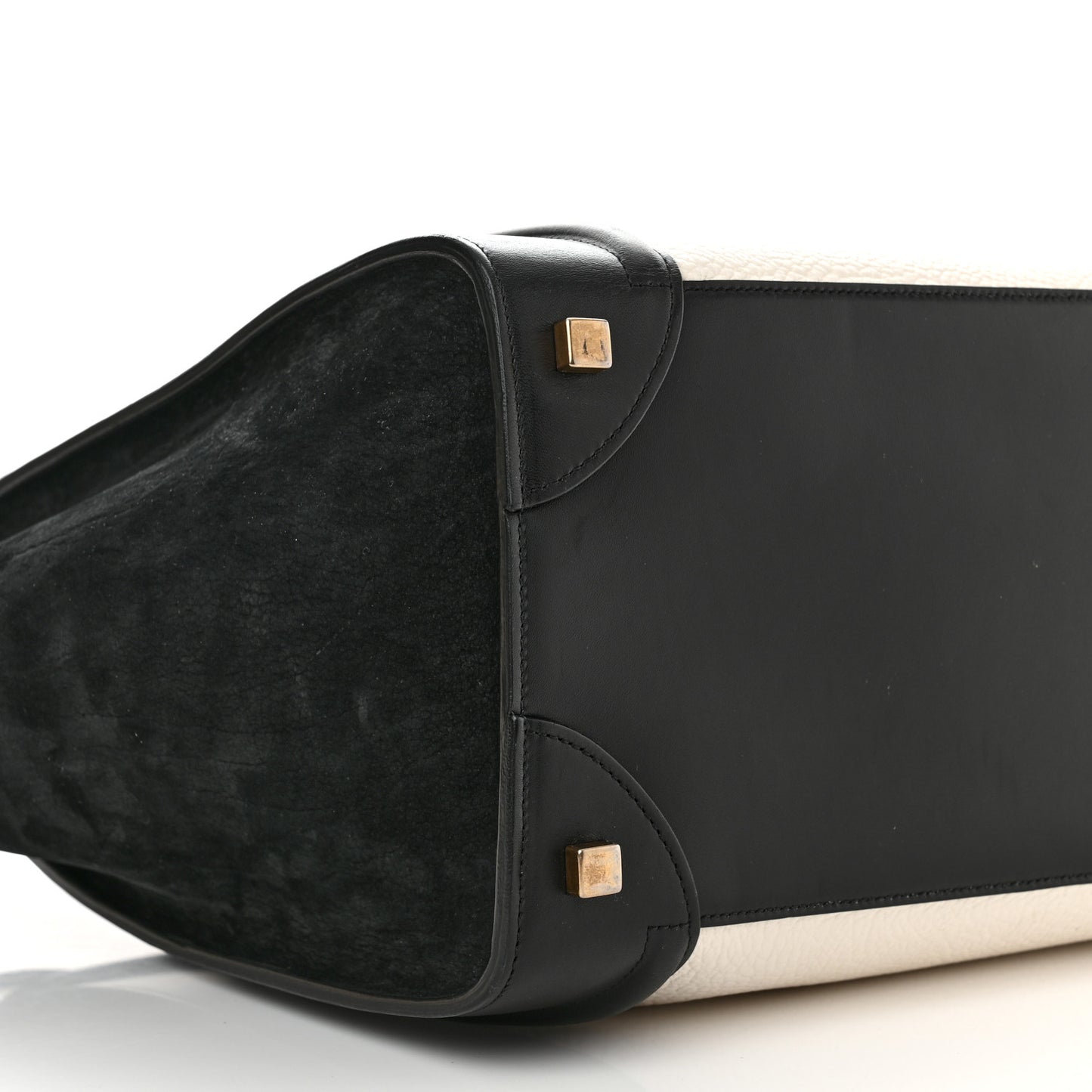 Bullhide Calfskin Mini Bi-Color Luggage Black White