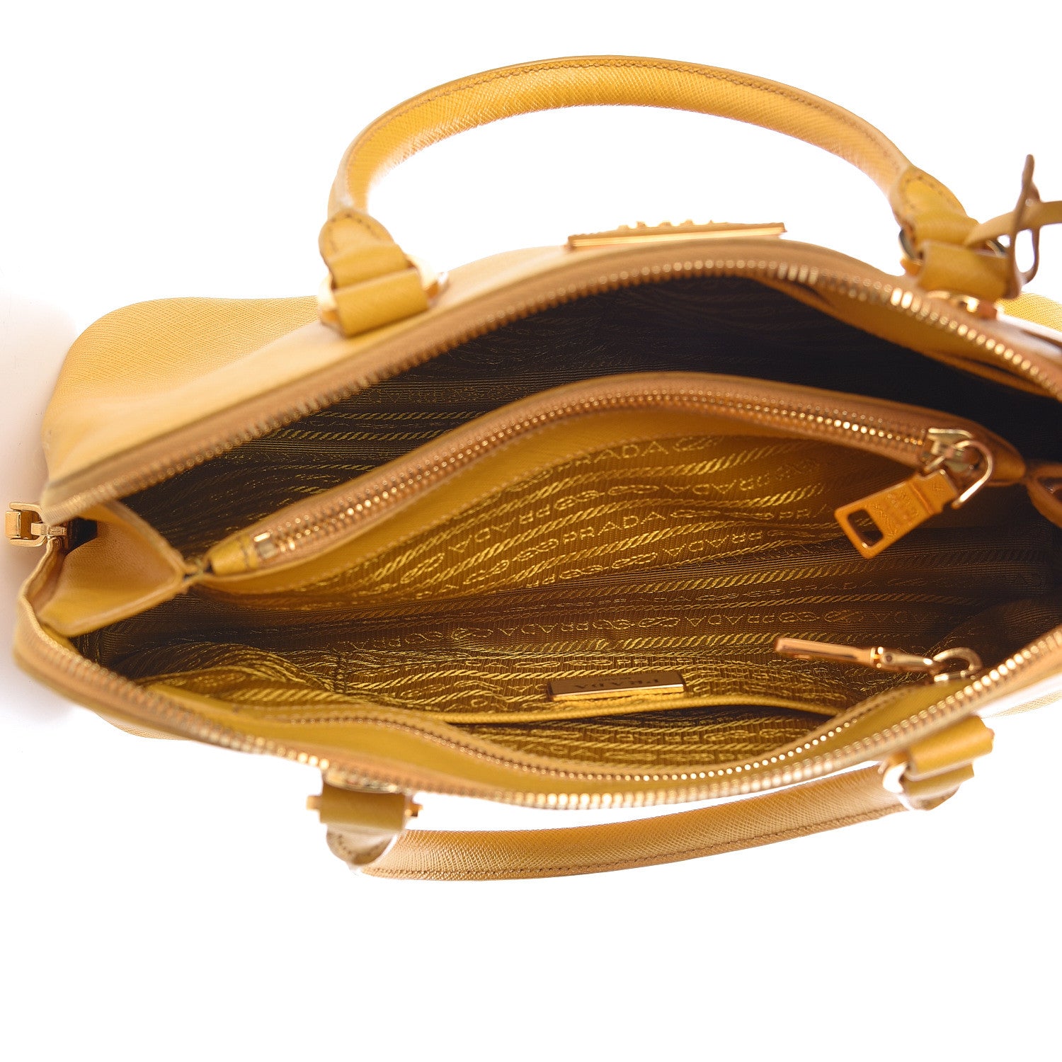 Prada Saffiano Lux Medium Promenade Tote Mimosa 5 of 10