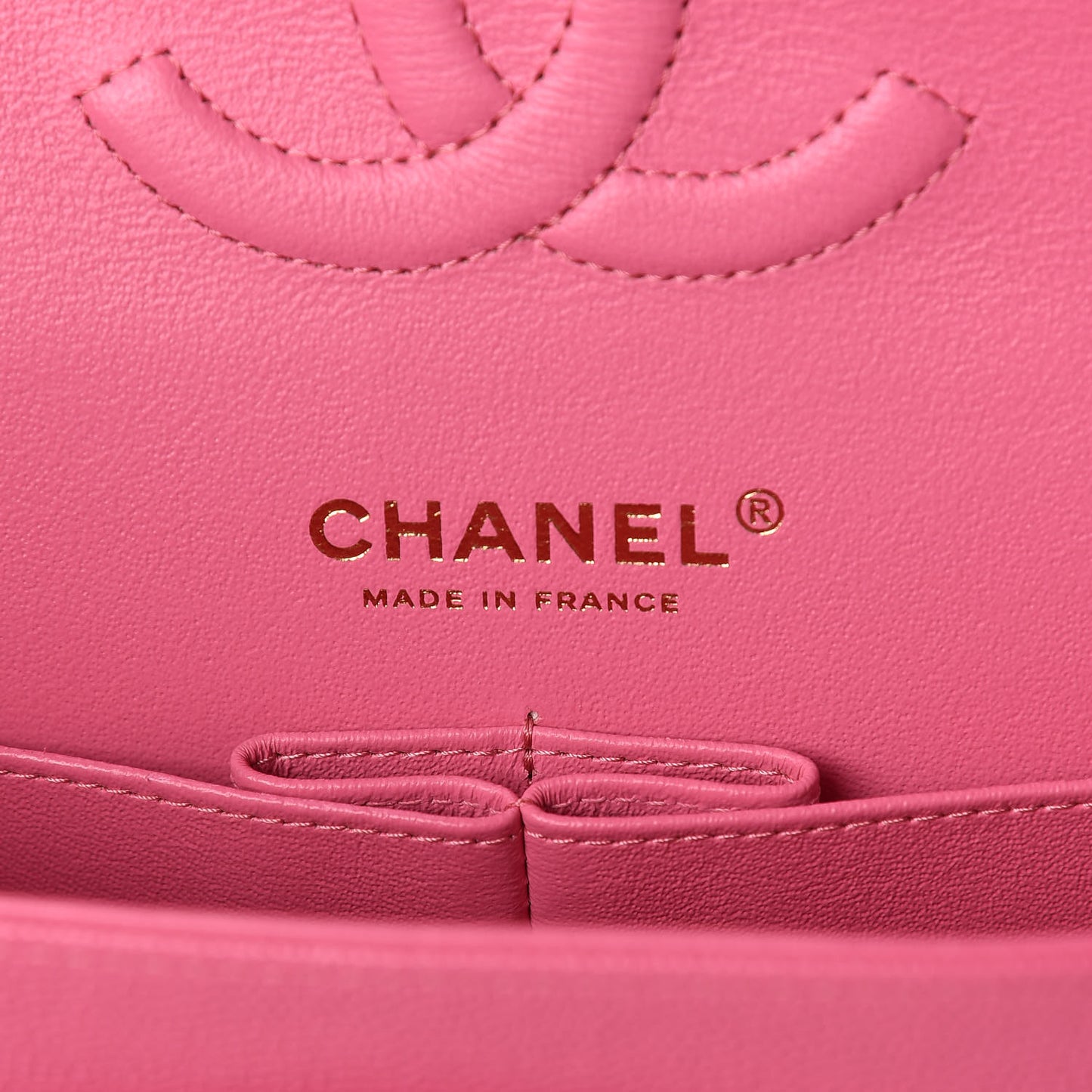 Caviar Quilted Medium Double Flap Pink