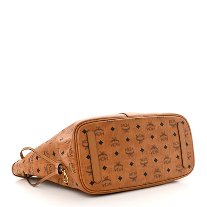 MCM Visetos Medium Liz Reversible Shopper Tote Cognac 6 of 17