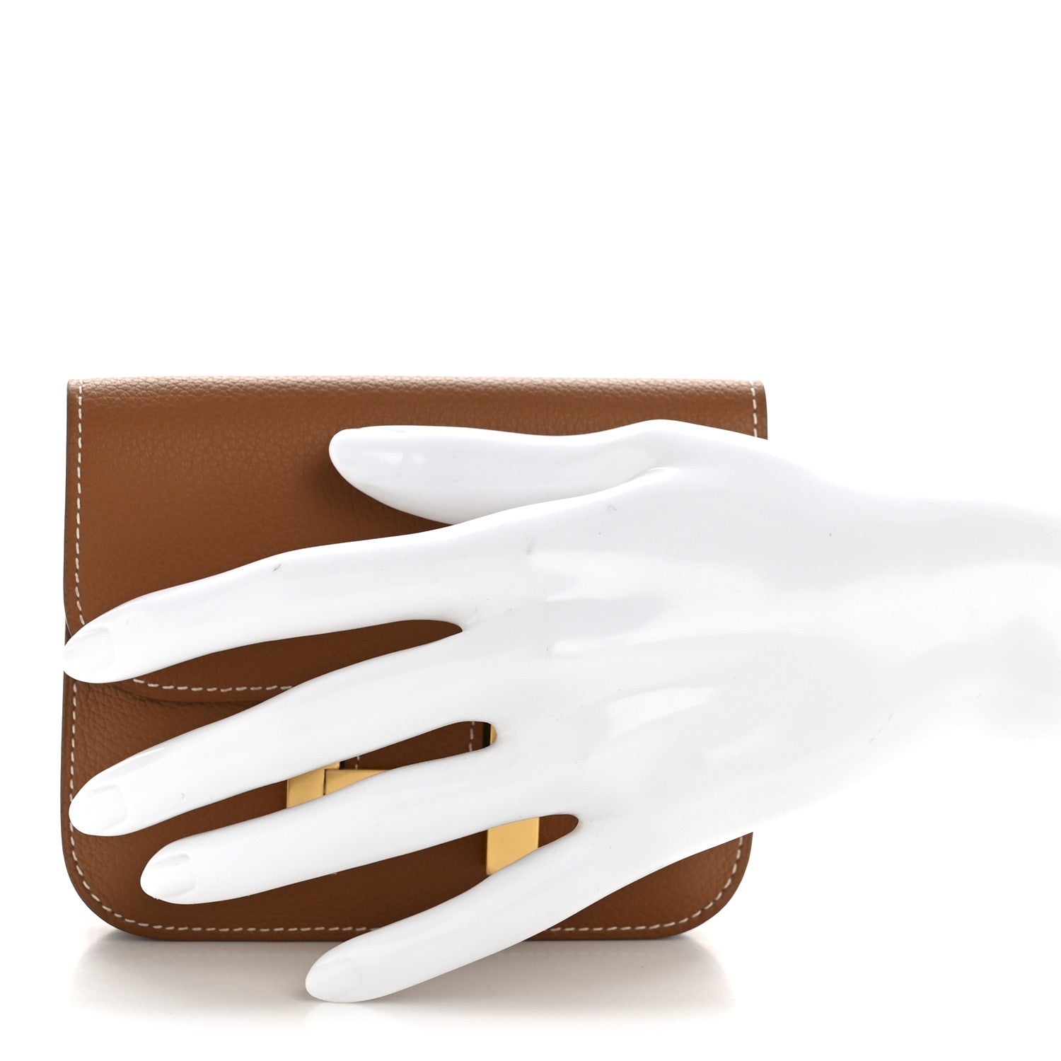 Hermes Evercolor Constance Slim Wallet Gold 2 of 9