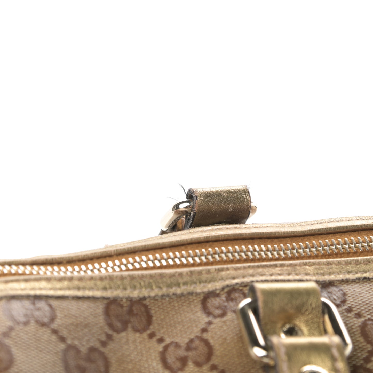 Crystal Monogram Small Joy Boston Gold
