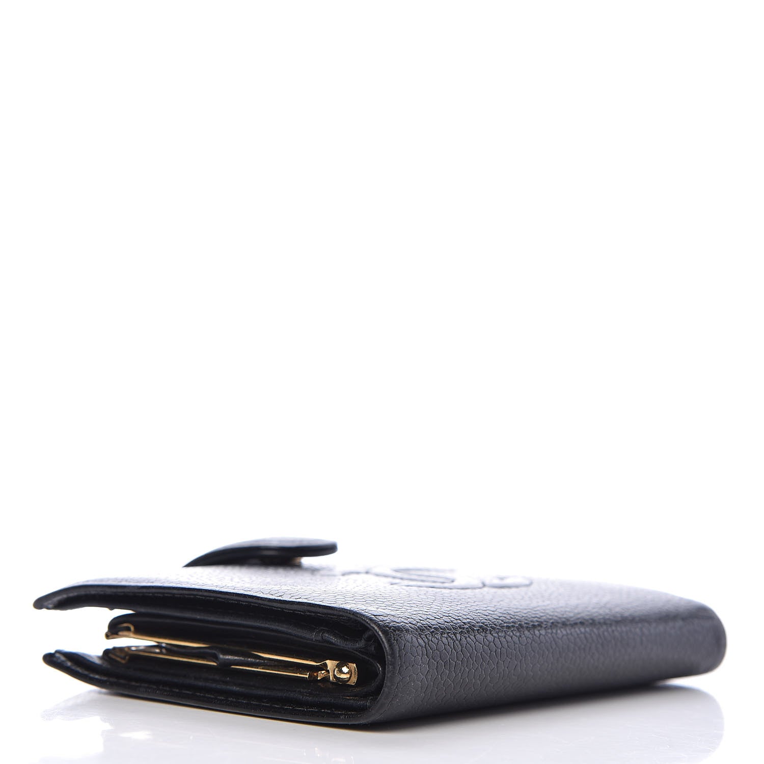 Chanel Caviar Timeless CC Compact French Wallet Black 4 of 15