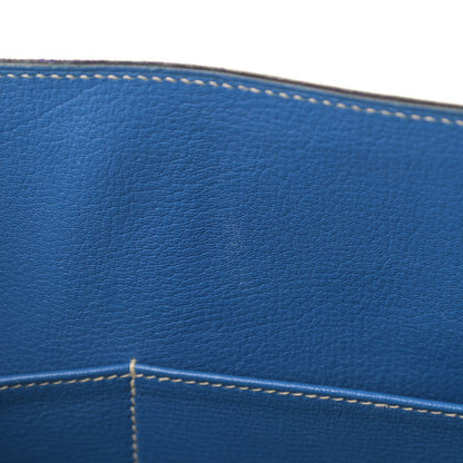 Hermes Epsom Candy Kelly Retourne 35 Bleu Electrique Mykonos 16 of 18