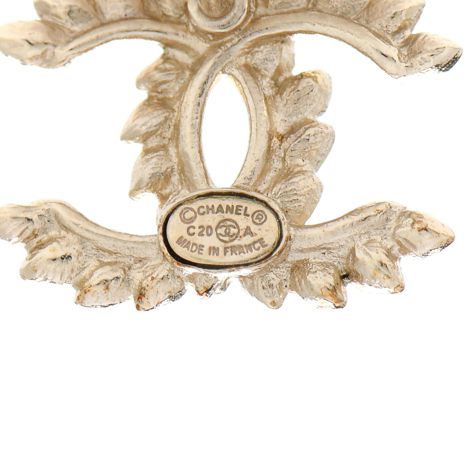 Chanel Strass Crystal Dazzling Wheat CC Earrings Black Gold 4 of 6