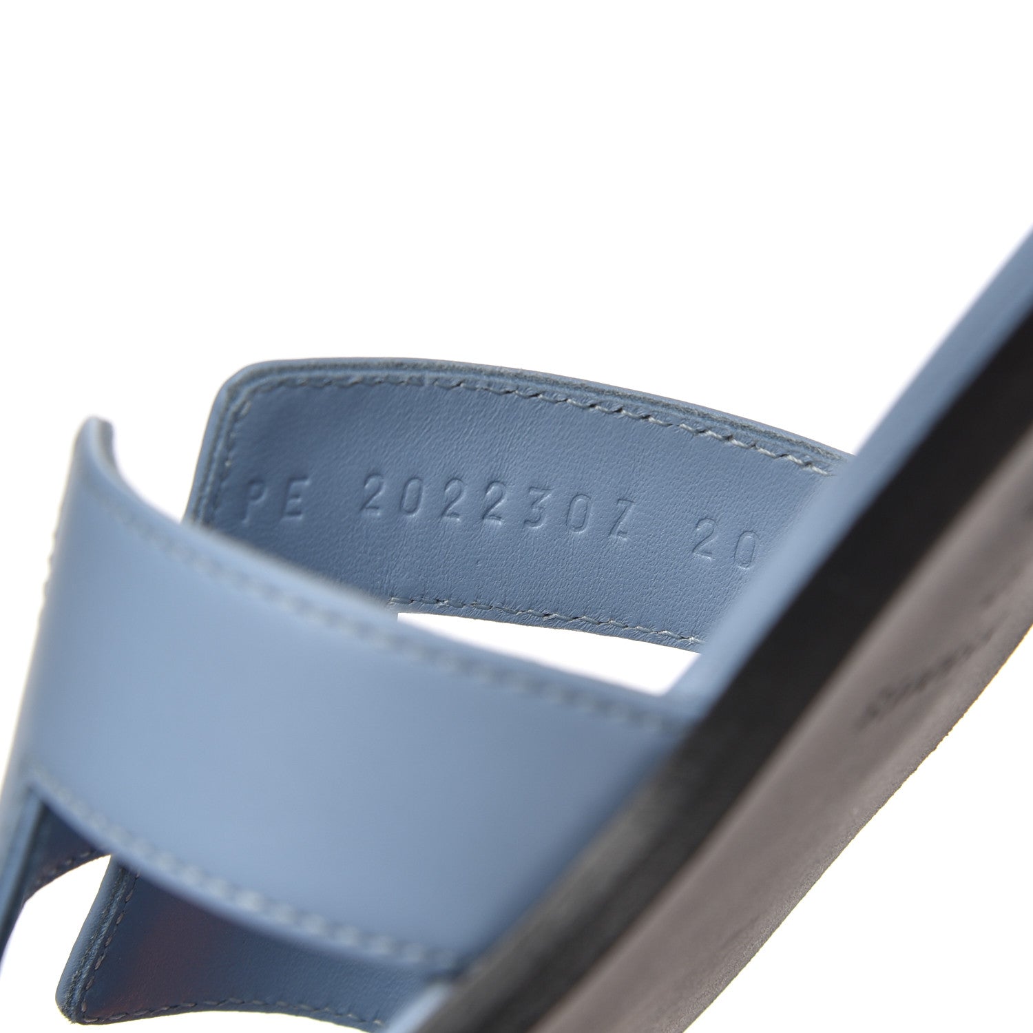 Hermes Calfskin Oran Sandals 37 Bleu Bleuet 8 of 15