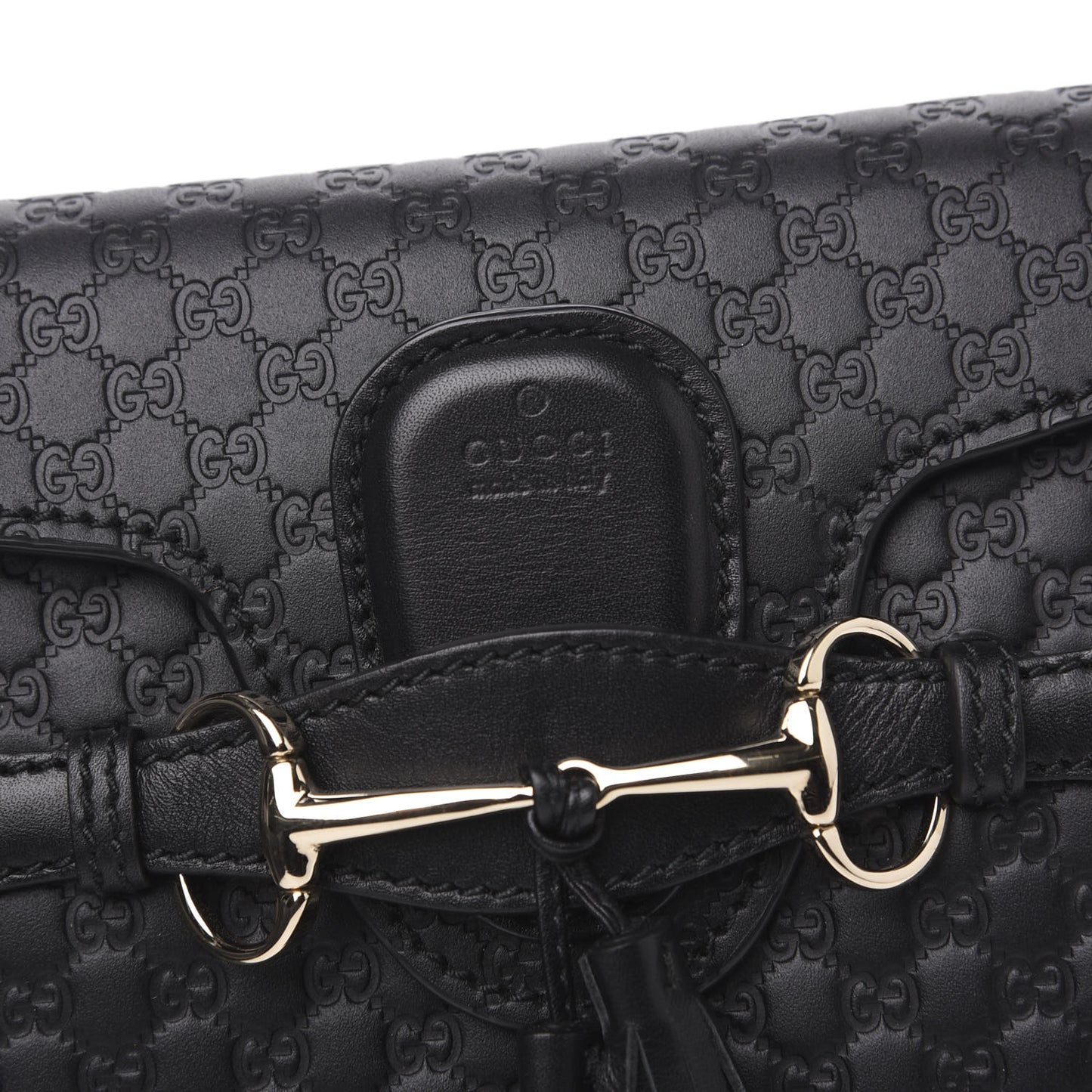 Microguccissima Mini Emily Shoulder Bag Black