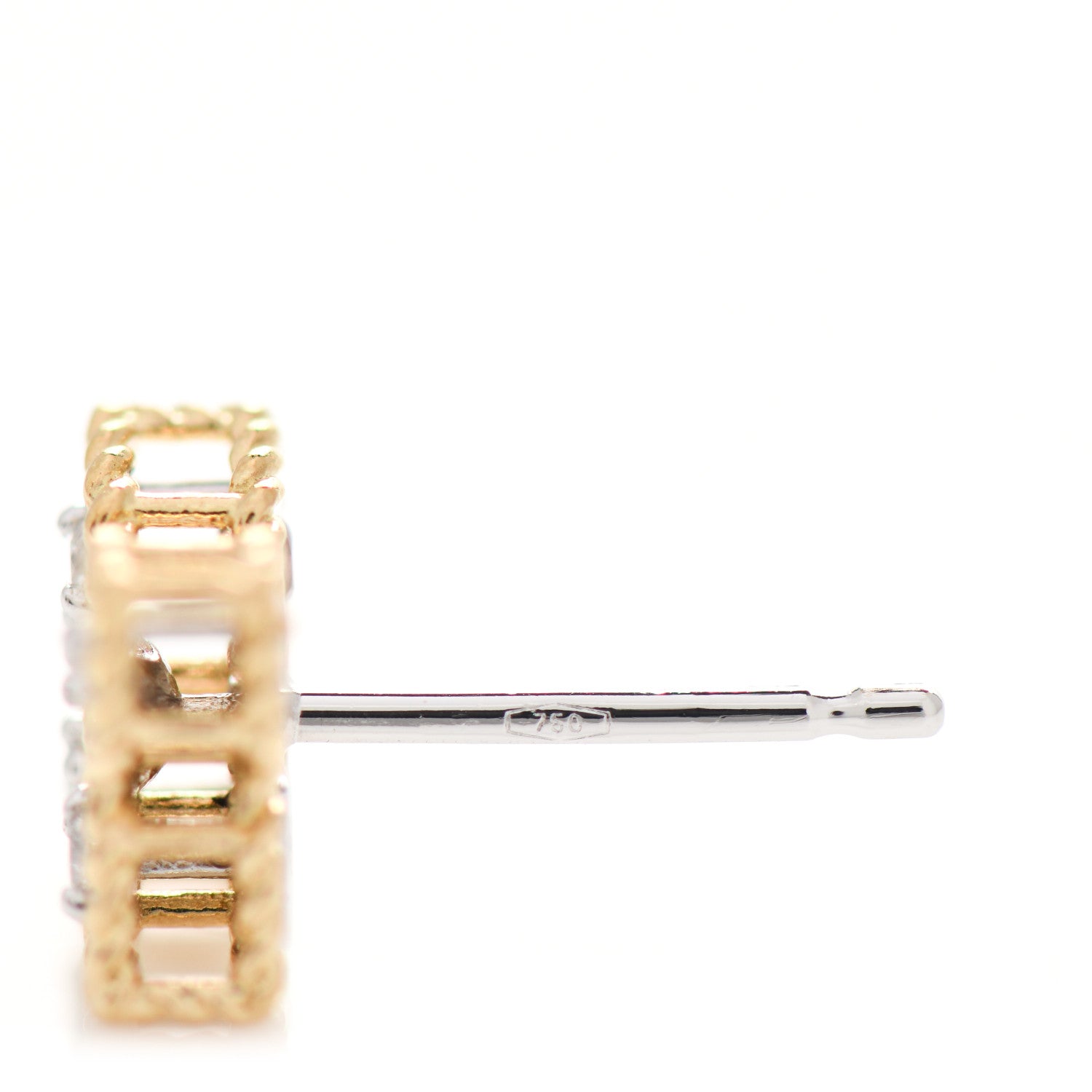Roberto Coin 18K Yellow Gold Diamond Small Princess Flower Stud Earrings 5 of 5