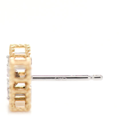 Roberto Coin 18K Yellow Gold Diamond Small Princess Flower Stud Earrings 5 of 5