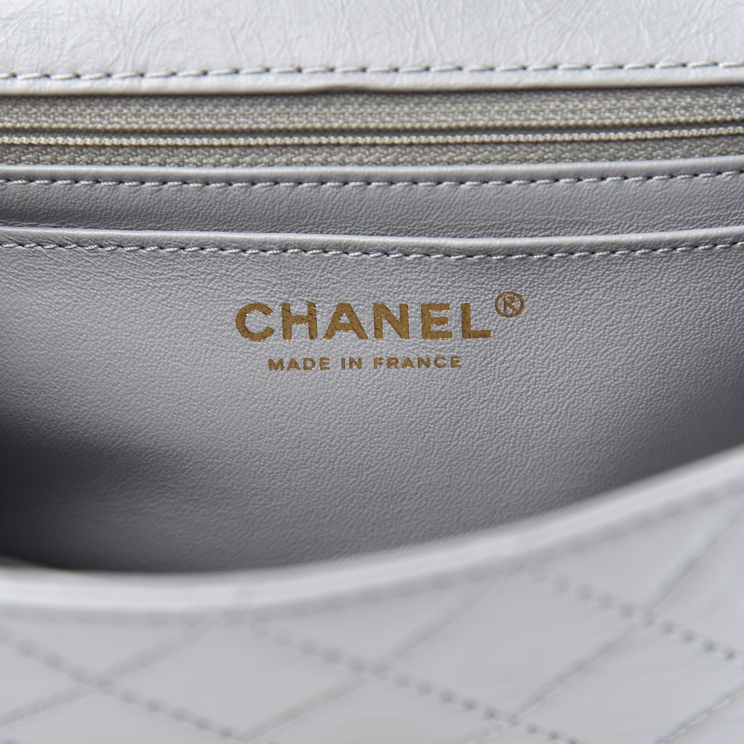 Chanel Aged Calfskin Quilted 2.55 Reissue Mini Flap Grey 7 of 10