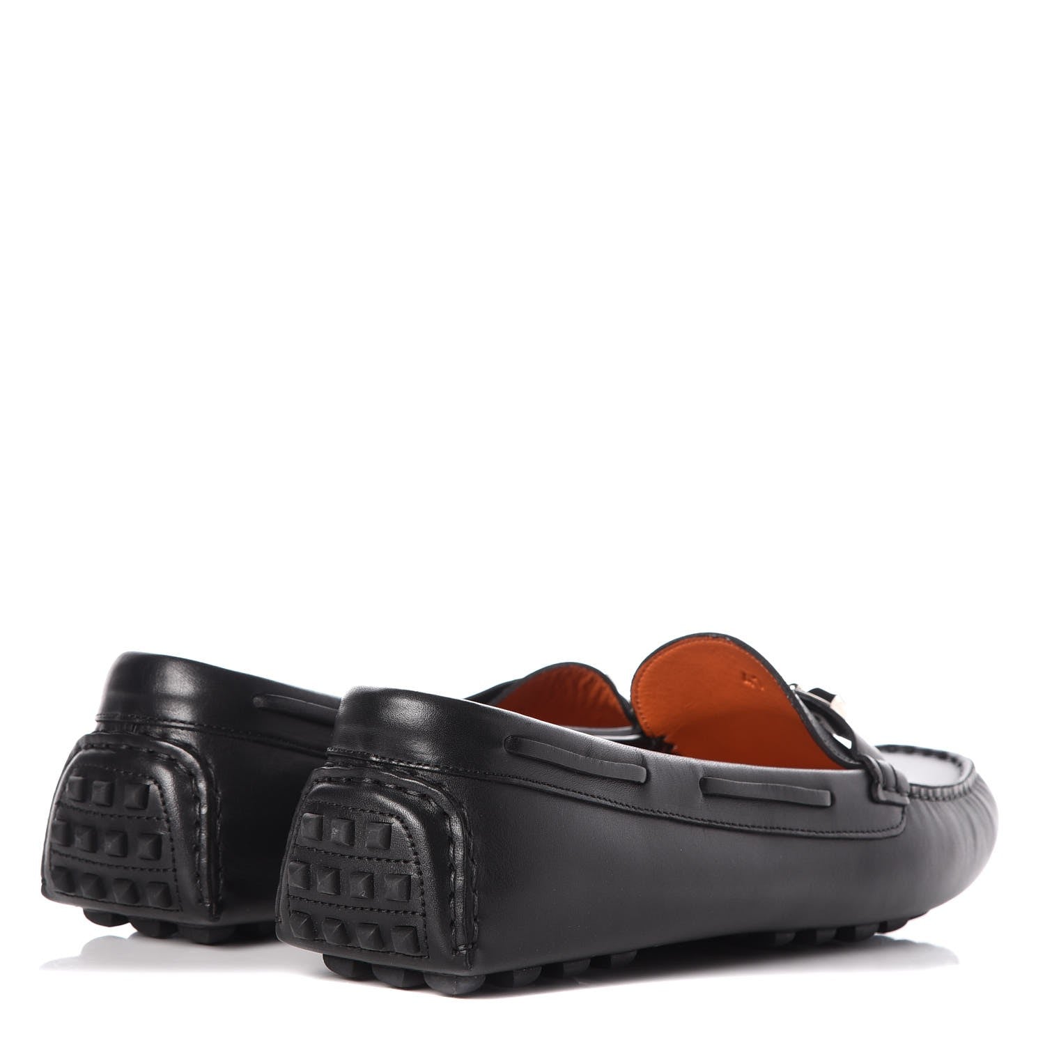 Hermes Supple Calfskin Womens Irving Driving Moccasin Loafers 41 Black 4 of 9