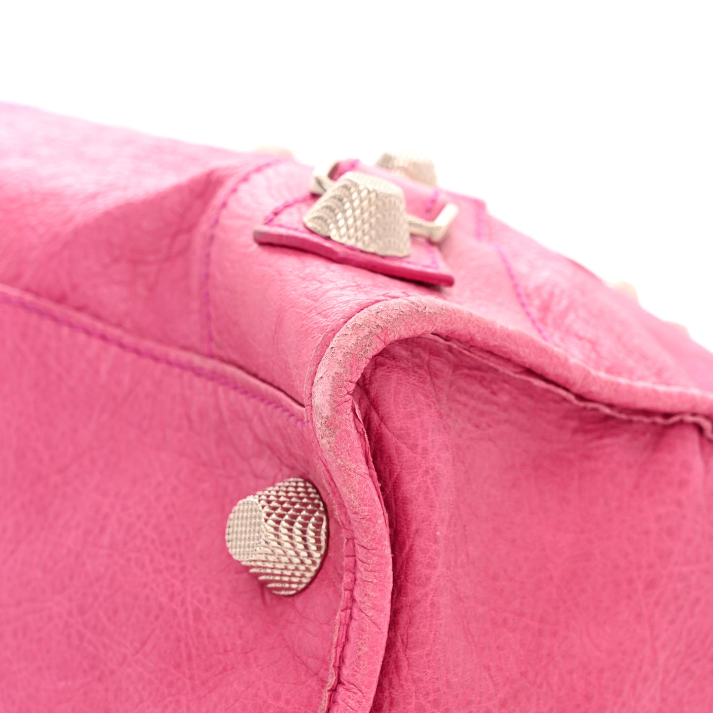 Agneau Giant 21 Silver Hardware Work Cyclamen Fucsia