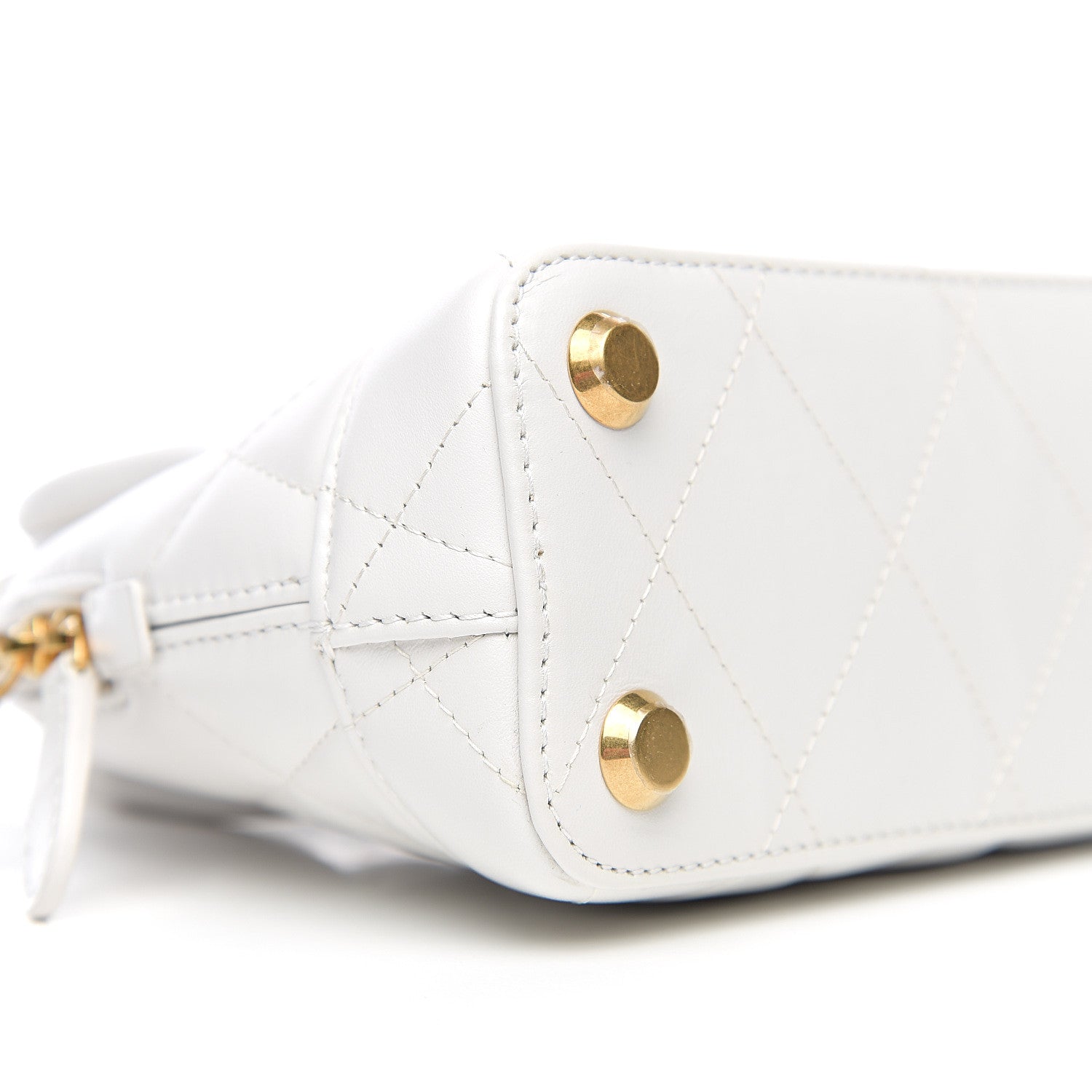 Balenciaga Nappa Calfskin Quilted XXS Ville Top Handle Bag White 7 of 8
