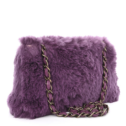 Chanel Rabbit Fur Shoulder Bag Purple 3 of 12