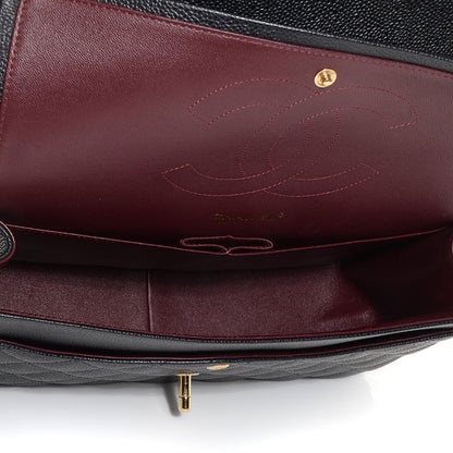 Chanel Caviar Quilted Jumbo Double Flap Black 6 of 9