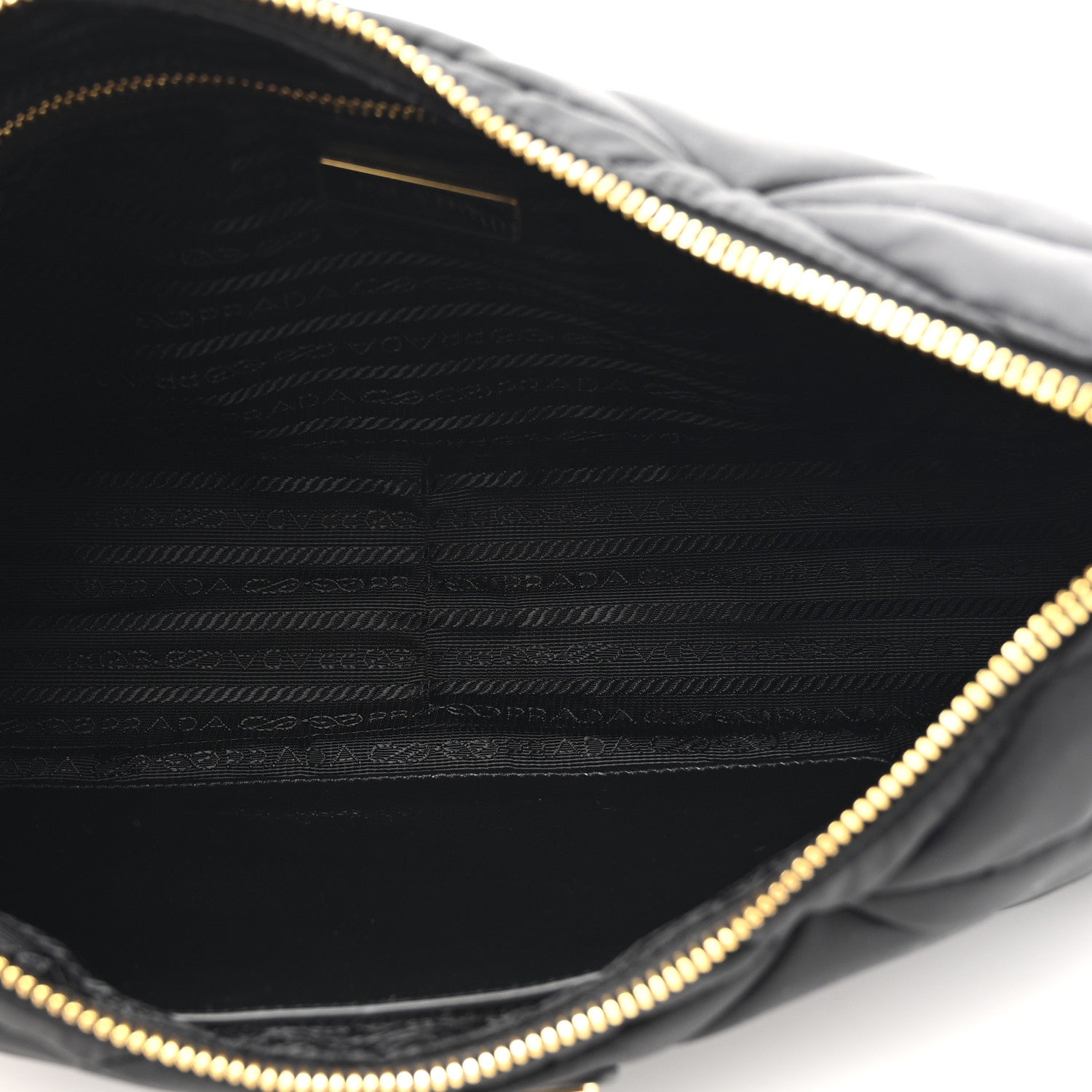 Prada Re-Nylon Triangle Quilted Padded Patchwork System Large Shoulder Bag Black 5 of 9