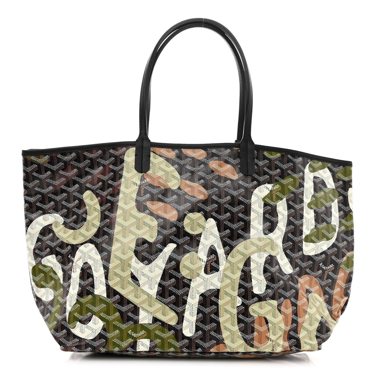 Goyardine Saint Louis Lettres Camouflage PM Black Green