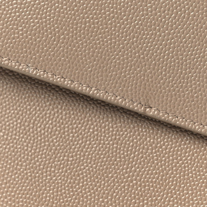 Saint Laurent Grain De Poudre Uptown Pouch Dark Beige 8 of 9