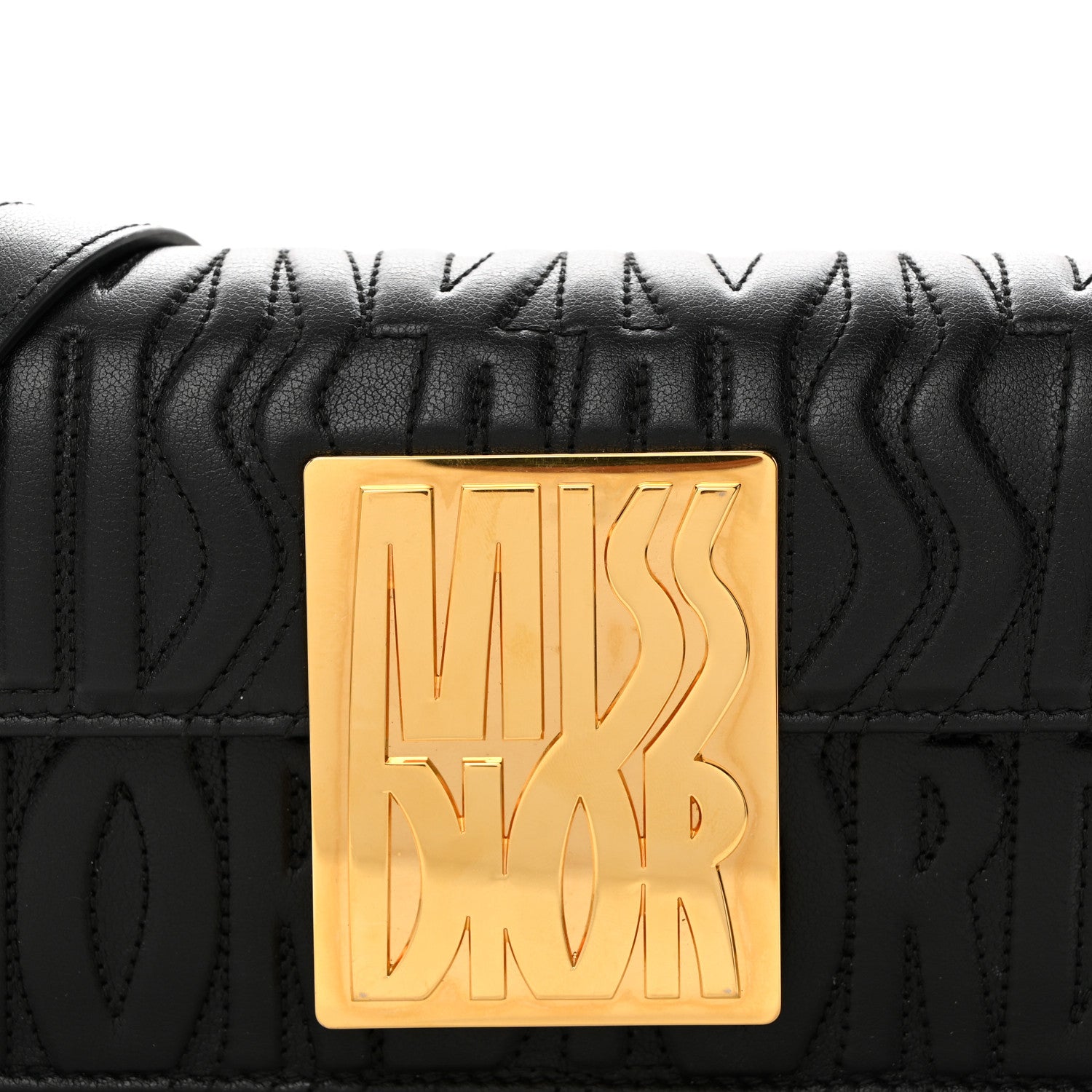 Christian Dior Calfskin Quilted All Over Miss Dior Flap Black 8 of 10
