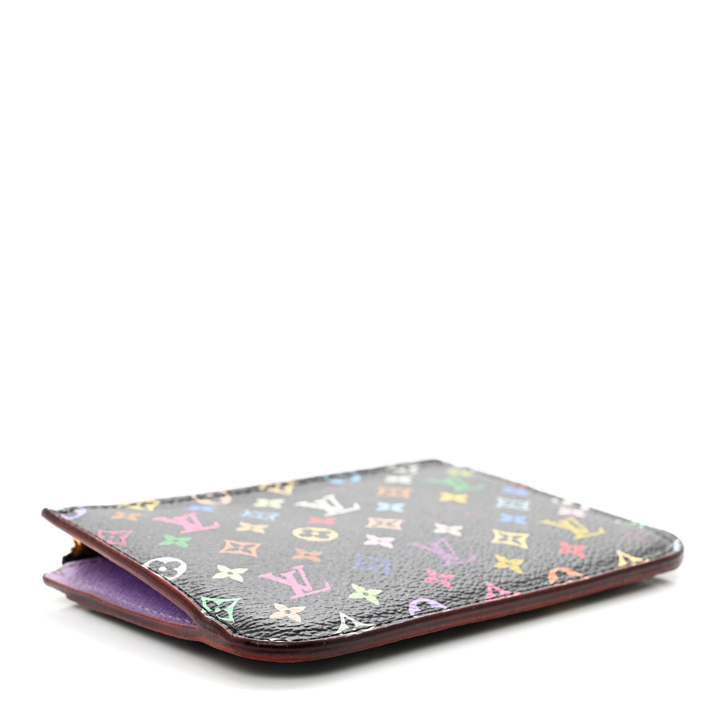 Monogram Multicolor Key Pouch Black Violet