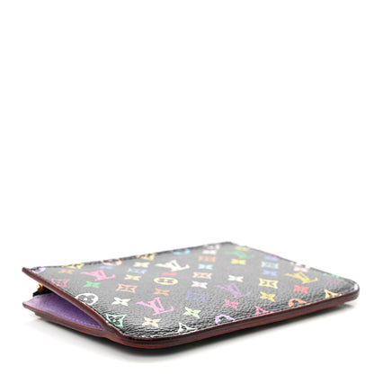 Louis Vuitton Monogram Multicolor Key Pouch Black Violet 4 of 6