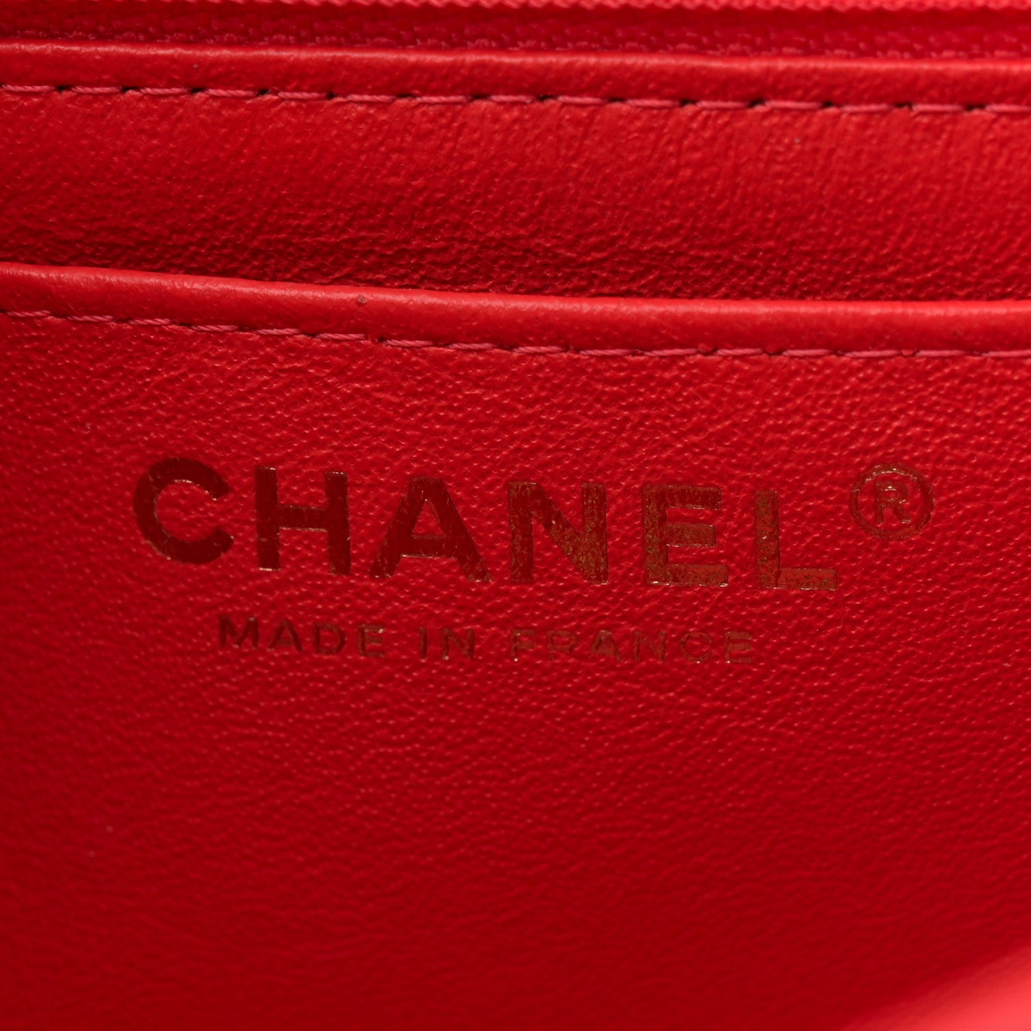 Chanel Lambskin Quilted Mini Rectangular Flap Red 6 of 12