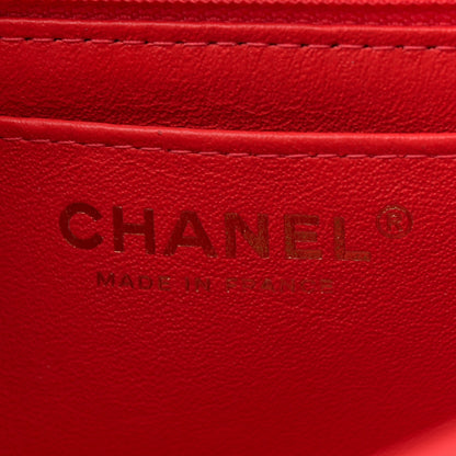 Chanel Lambskin Quilted Mini Rectangular Flap Red 6 of 12